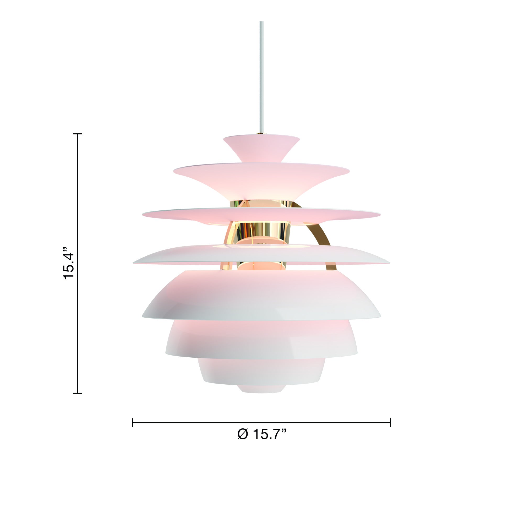 PH Snowball Pendel – Pale Rose
